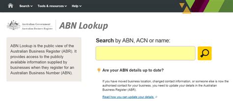 abn finder tool.